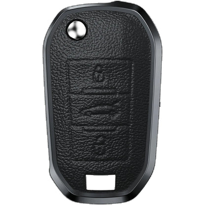 Alloy Leather Car Folding Key Case Full Cover