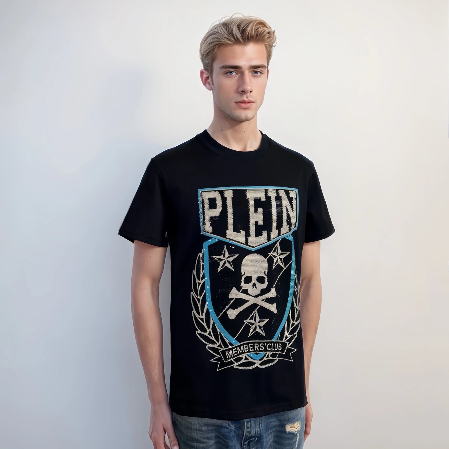 ALEX PLEIN Skull Rhinestone T-Shirt