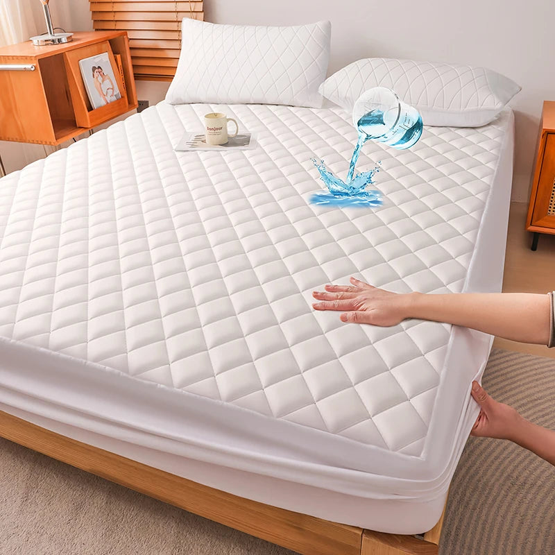Waterproof Mattress Protector Pad – Soft, Breathable & Noiseless, All-Season, Twin/Full/Queen/King