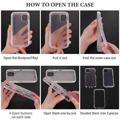 3 IN1 For iPhone 17 16E 15 14 16 PLUS 11 17 Pro MAX Armor Hard Cover