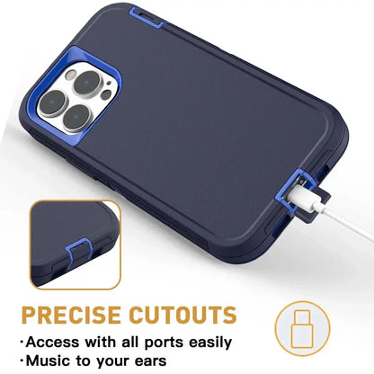 Luxury 3in1 Armor Ott CASE BOX for IPhone 17 16 15 14 13 12 11 Pro Max
