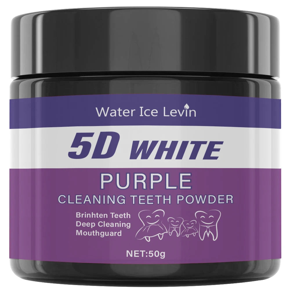 Purple Tooth Cleaning Powder Whitens Teeth in 5 Days