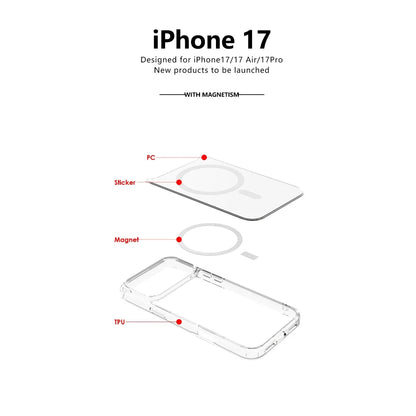 Shockproof Magnetic Wireless Charge Case For iPhone 17 Air 17 Pro Max