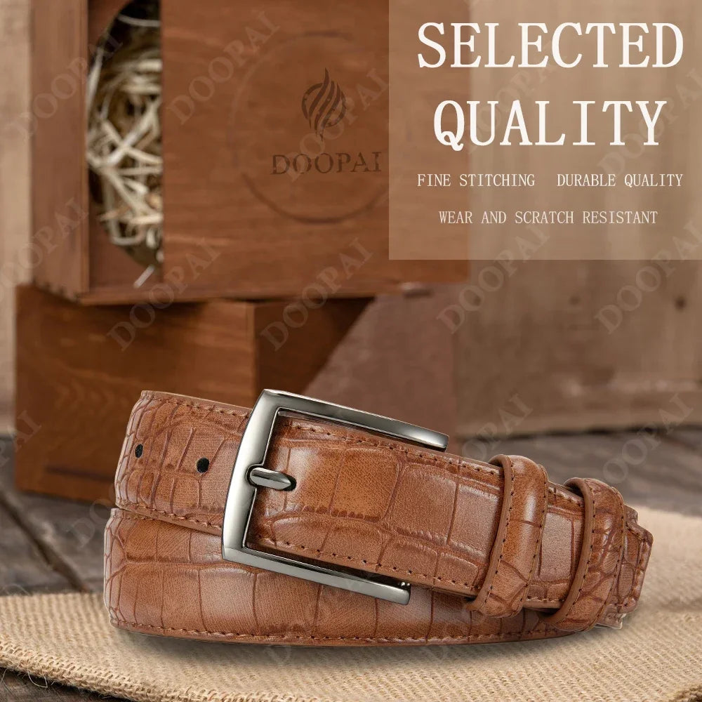 Business Leather Waist Jeans Belts for Men