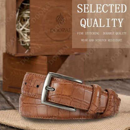 Business Leather Waist Jeans Belts for Men
