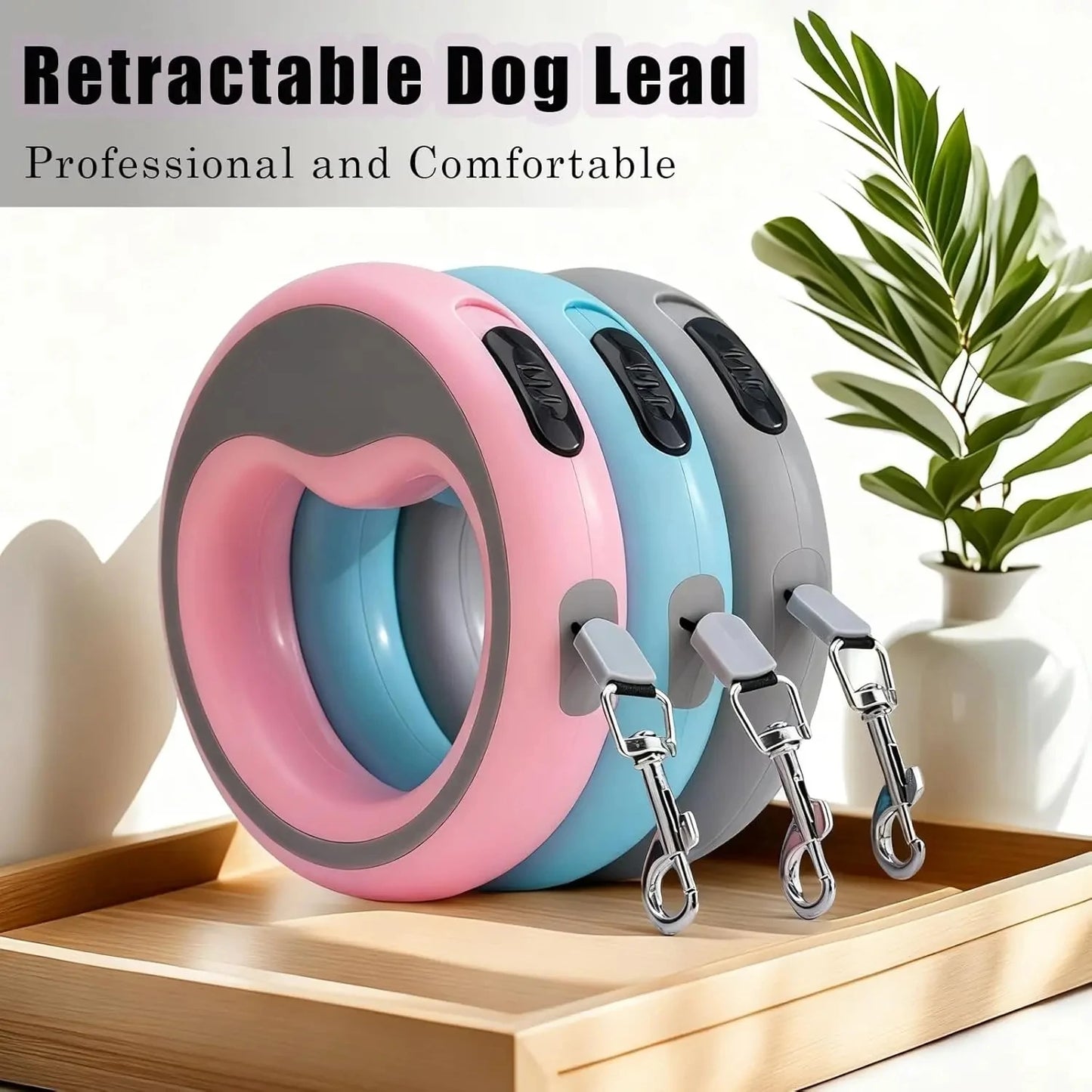 Retractable Dog Lead Heavy-Duty Extendable Dog Leads