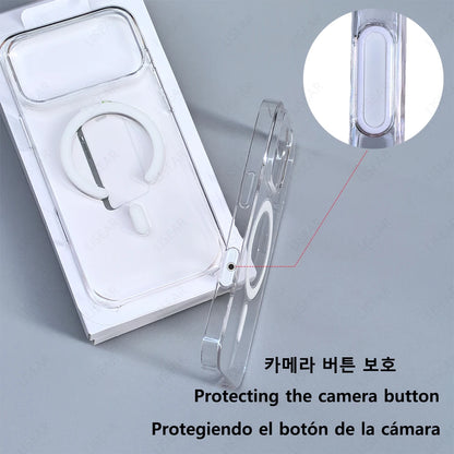 Original Clear Magnetic Phone Case For iPhone 18 17 Pro Max 16