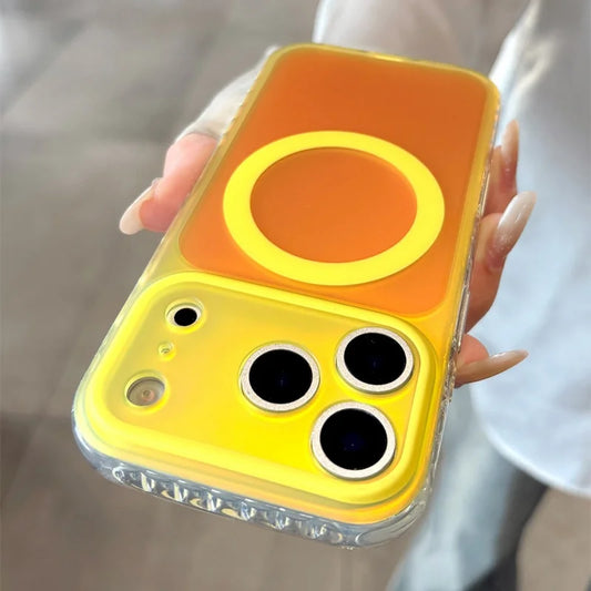 iPhone 15 16 17 Pro Max Magnetic Wireless Charging Hard PC Bumper Cover
