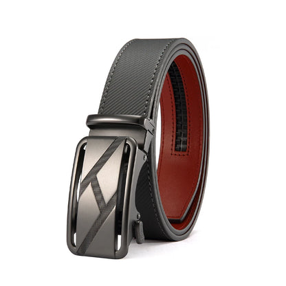 New Business Men's Alloy Square Buckle Belt Men's Luxury Designer High Quality Leather