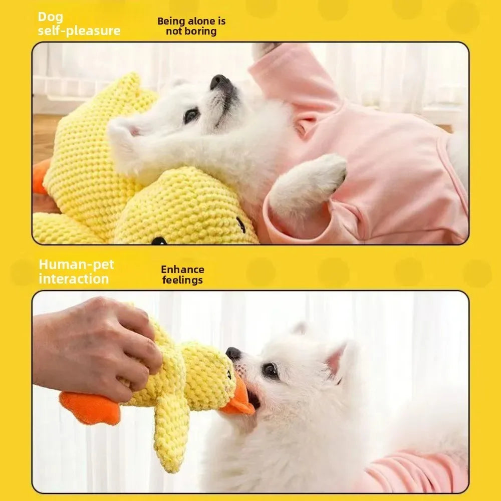 1/3PCS Things For Dogs Accessories Dog Supplies Calming Duck Squeaky Plush Toy Luxury
