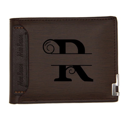 Personalized Wallet for Men Custom Wallets Leather Wallet Bifold Custom Gifts for Dad/Husband