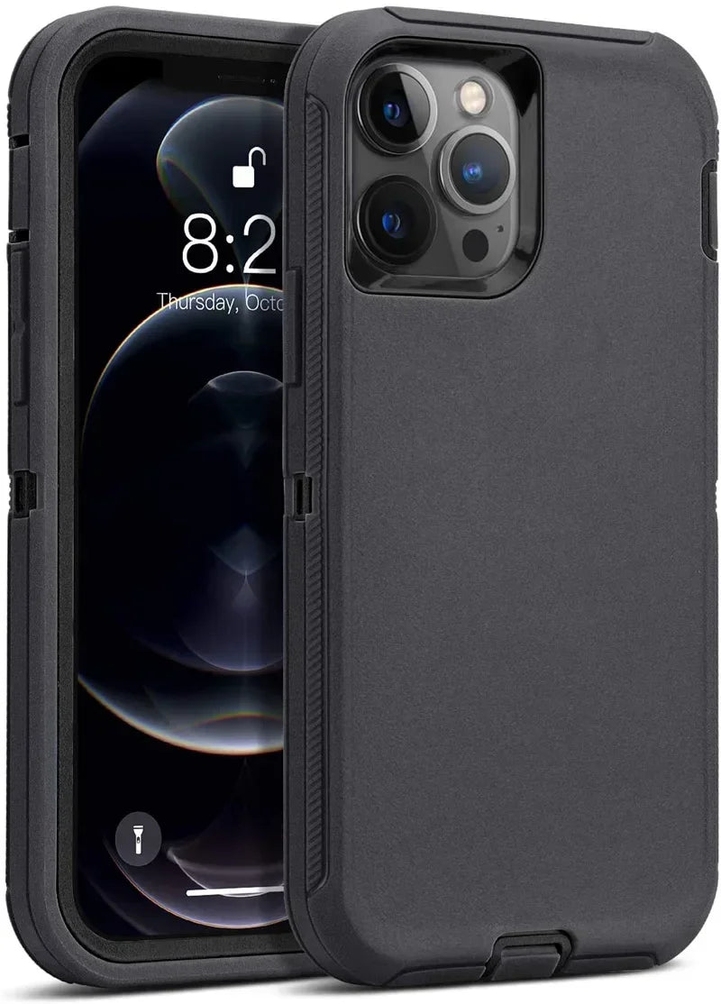 Armor Shockproof Phone Case For IPhone 17 16 15 14 13 12 11 Pro Max 14Plus XS XR Otter Case