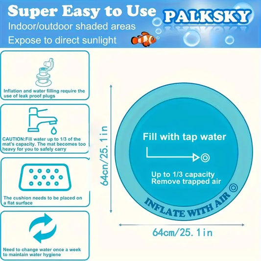 Pet Play Mat Interactive Water Mat Indoor Relief Cat Boredom Splash Pad