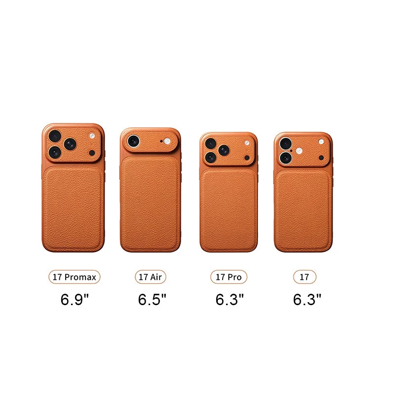 Leather Phone Case, Anti-Scratch & Shockproof Protective Cover for iPhone 17 Pro Max