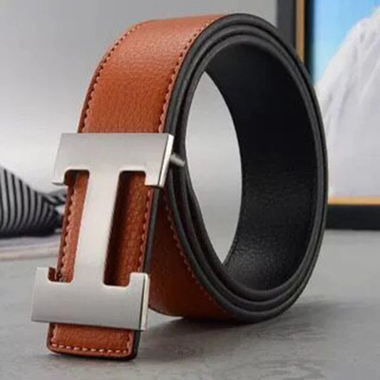 2026 New Casual Men's Belt High Quality Designer Genuine Second Cow Leather