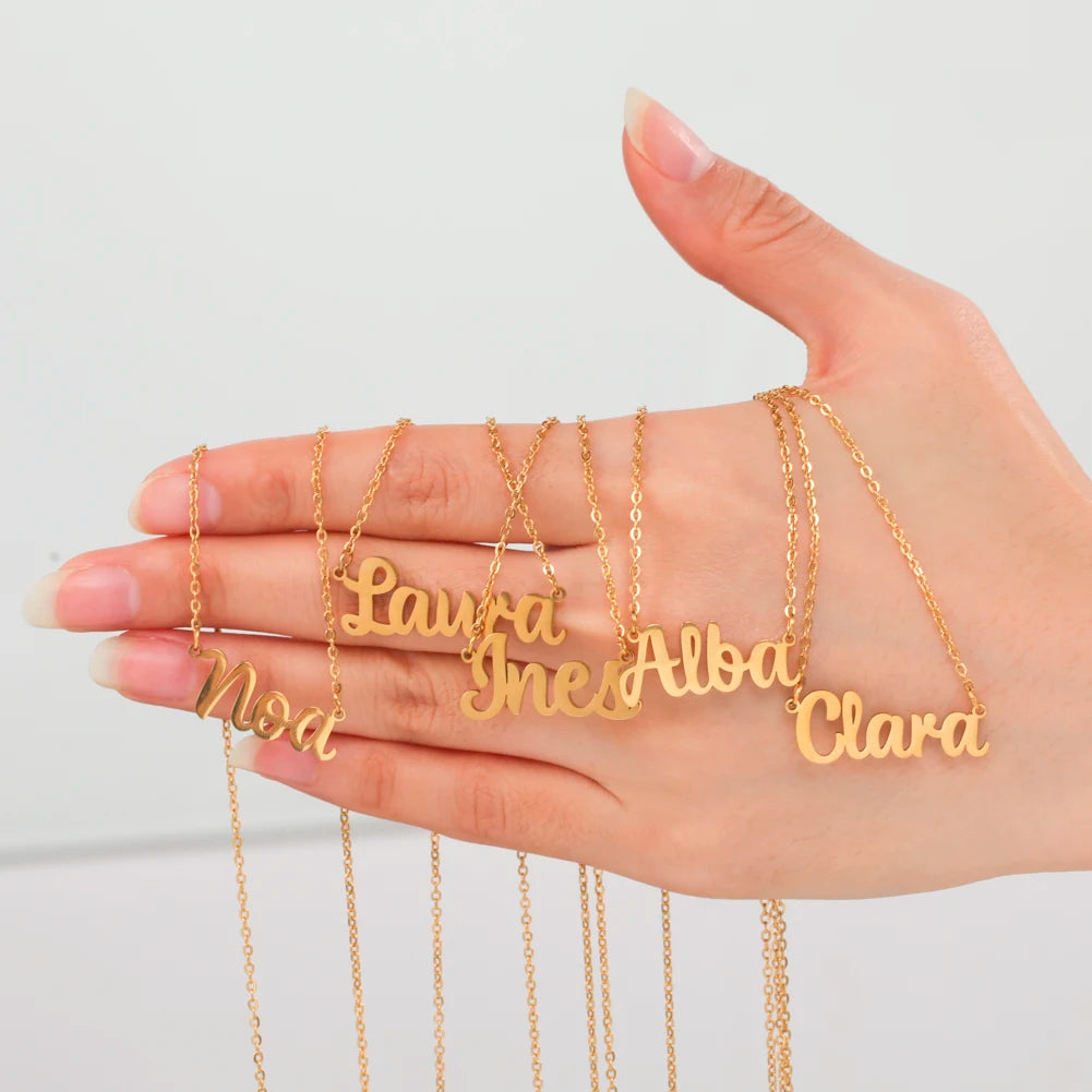 Stainless Steel Customized Name Necklace Personalized Nameplate Pendant