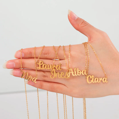 Stainless Steel Customized Name Necklace Personalized Nameplate Pendant