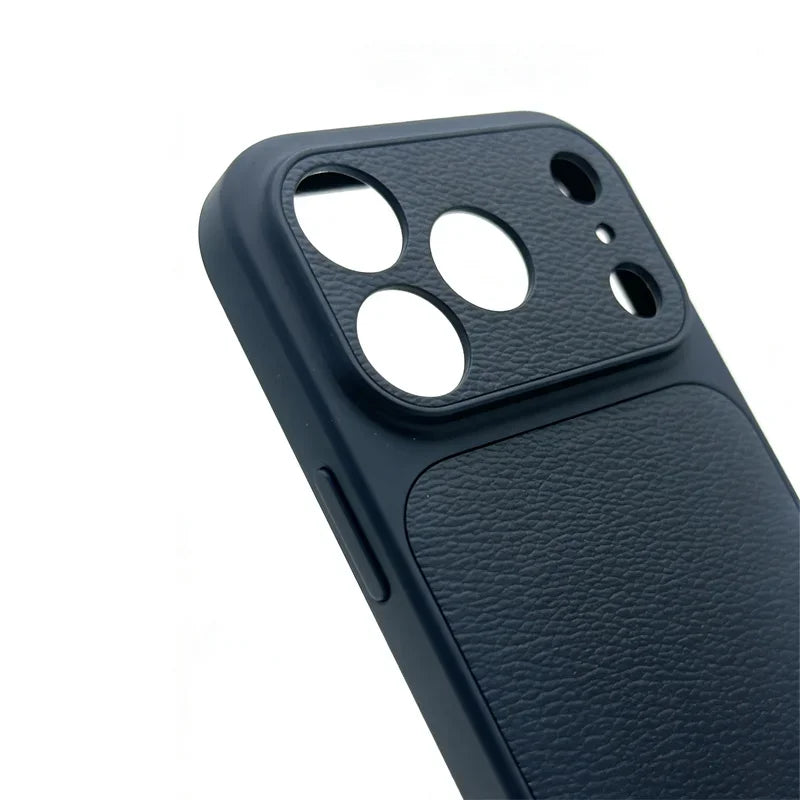 Leather Case For iPhone 15 14 13 17 Pro Max 14 16 Plus 17 Air Luxury Lens Protection