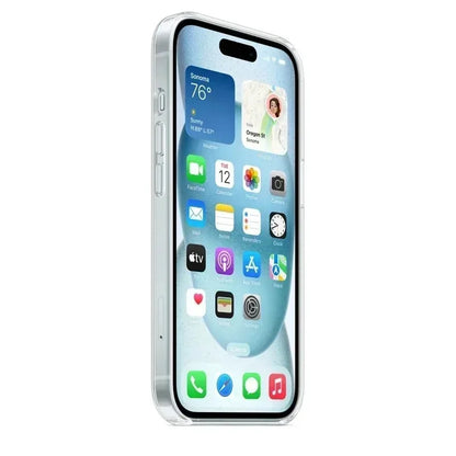 Silicone Transparent Cover for iPhone 17 Air 16 15 14 13 12 11 Pro Max Plus