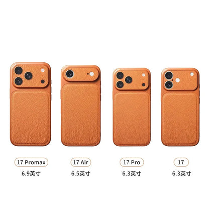 Leather Case For iPhone 15 14 13 17 Pro Max 14 16 Plus 17 Air Luxury Lens Protection