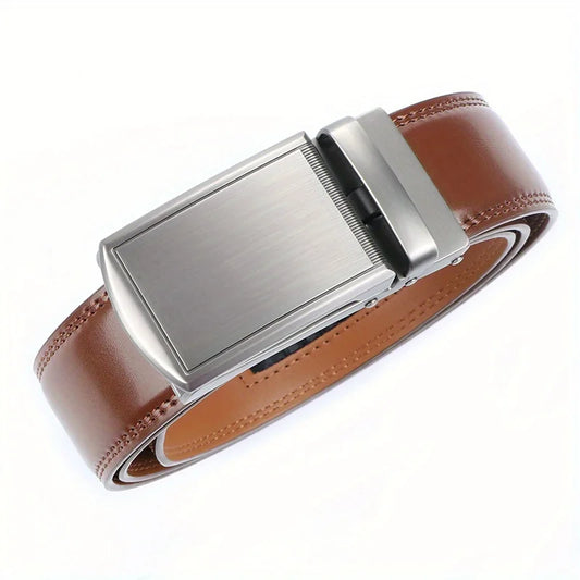 Original Genuine Leather Cowhide Belt for Men - Adjustable Automatic Buckle