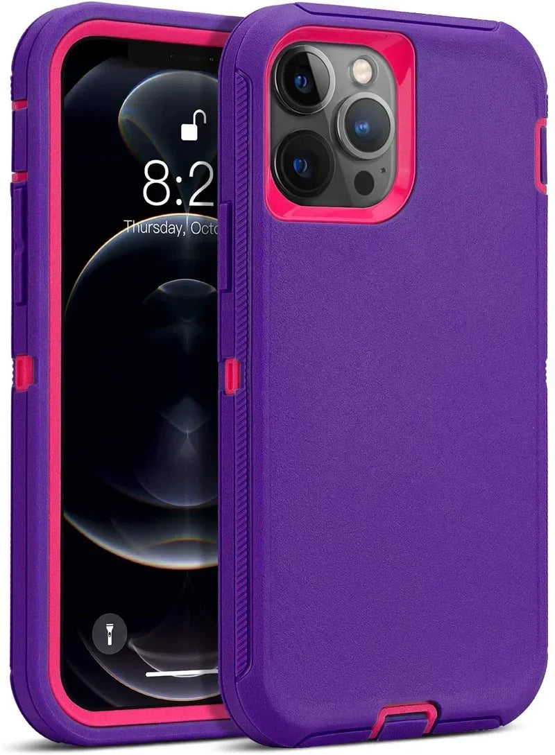 Armor Shockproof Phone Case For IPhone 17 16 15 14 13 12 11 Pro Max 14Plus XS XR Otter Case
