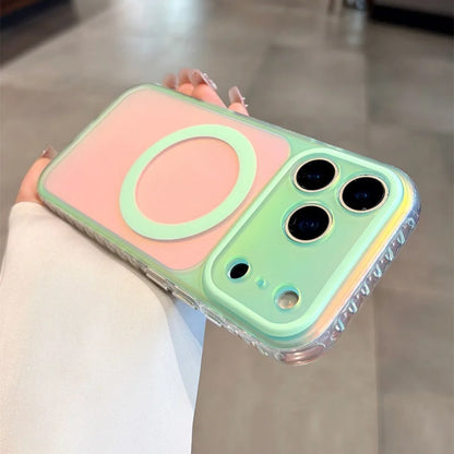 iPhone 15 16 17 Pro Max Magnetic Wireless Charging Hard PC Bumper Cover