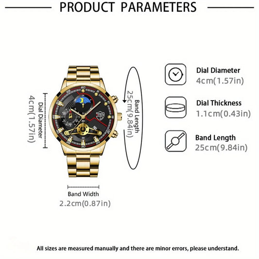 Alloy Strap Wrist Watch for Men Outdoor Style