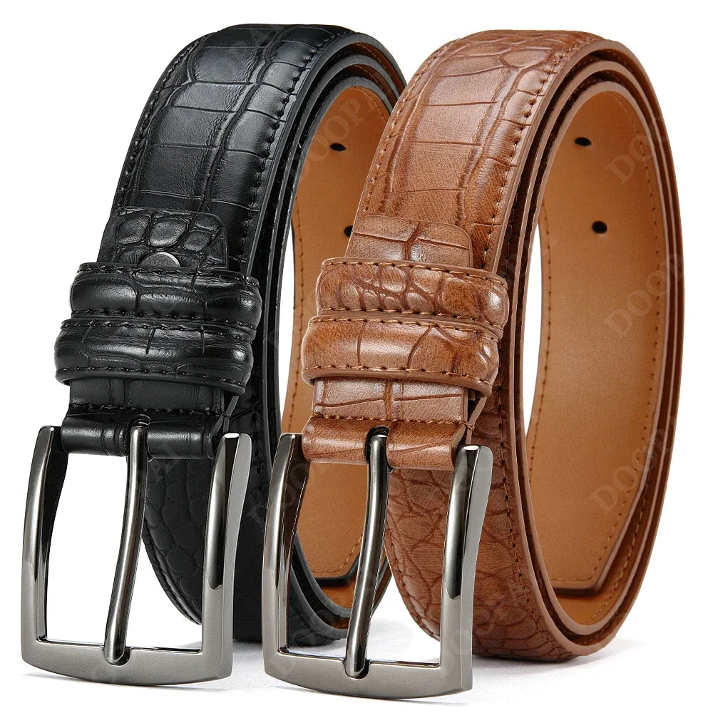 Business Leather Waist Jeans Belts for Men