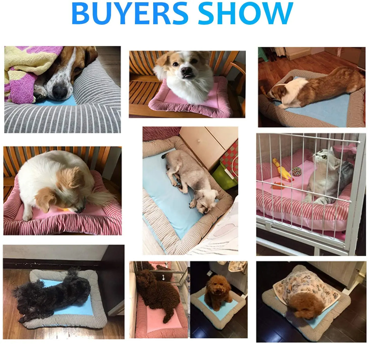 Pet Cooling Mat for Dogs & Cats – Breathable Ice Silk Pad, Machine Washable, S/M/L