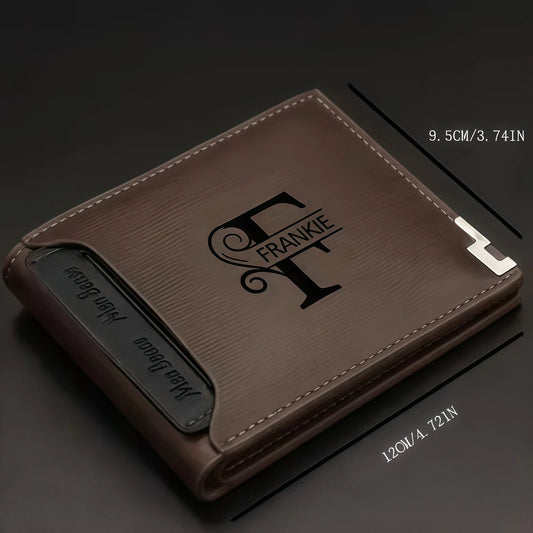 Personalized Wallet for Men Custom Wallets Leather Wallet Bifold Custom Gifts for Dad/Husband