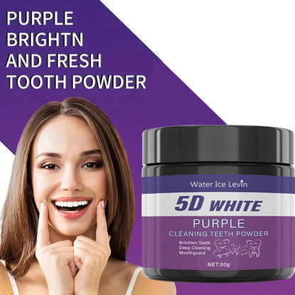 Purple Tooth Cleaning Powder Whitens Teeth in 5 Days