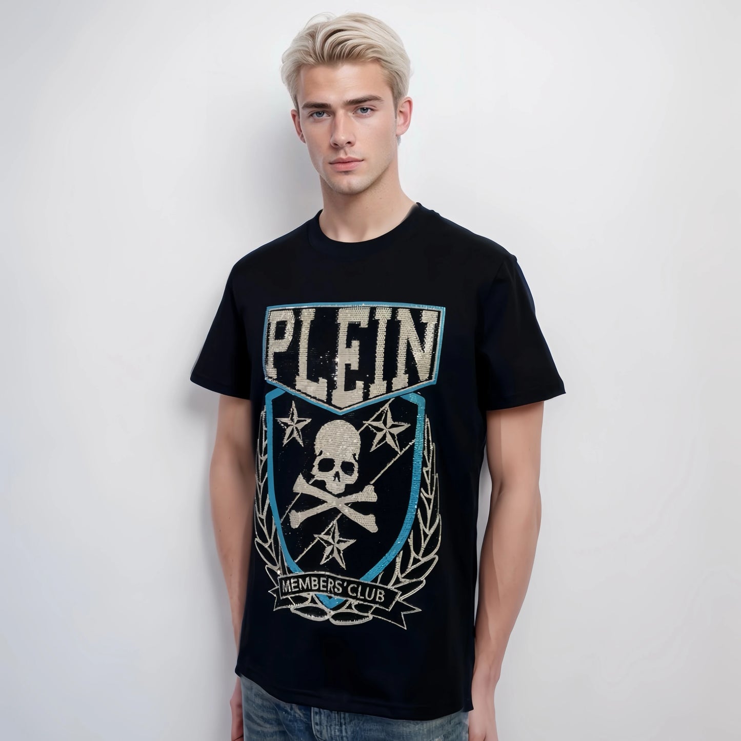 ALEX PLEIN Skull Rhinestone T-Shirt