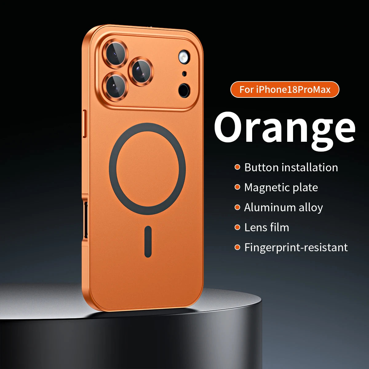 Iphone 13 14 15 16 17 18 Pro Max Aluminum Frame Magnetic Phone Cover