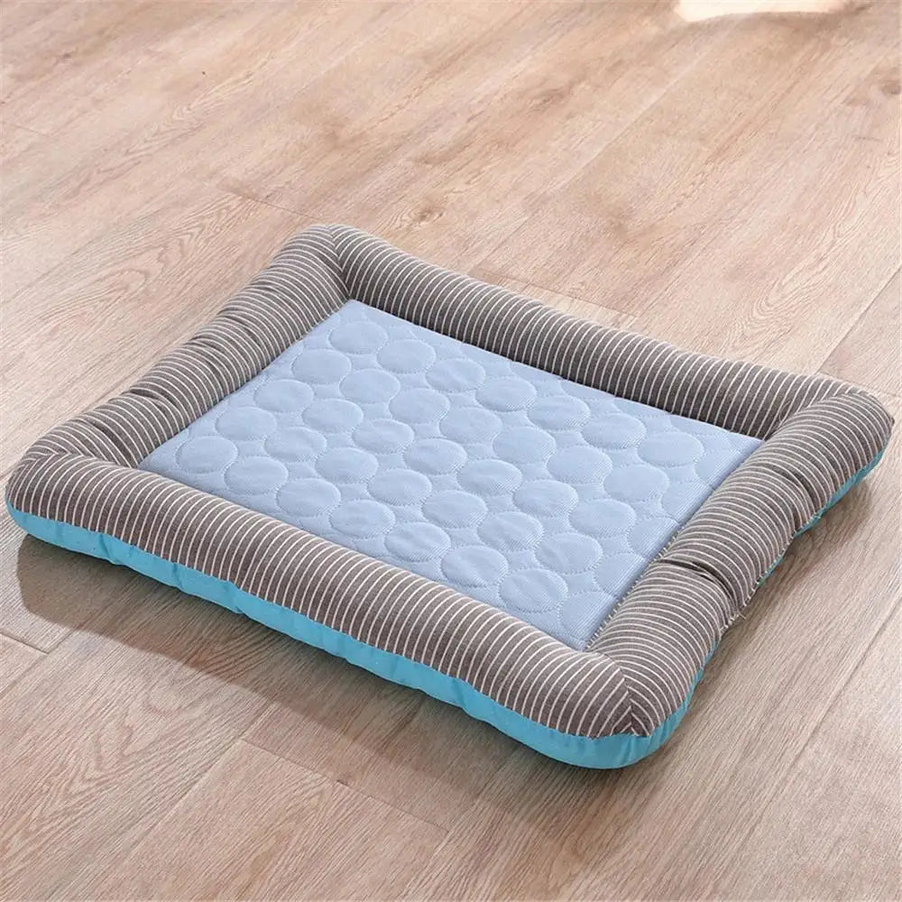 Pet Cooling Mat for Dogs & Cats – Breathable Ice Silk Pad, Machine Washable, S/M/L