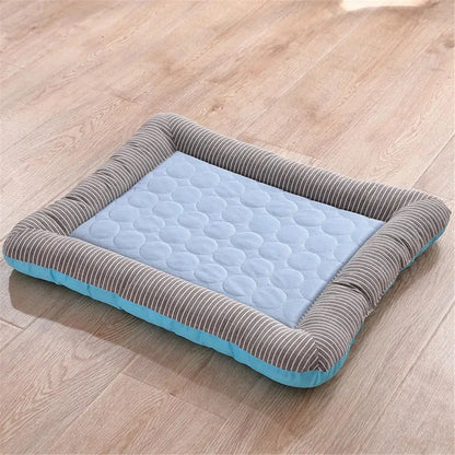 Pet Cooling Mat for Dogs & Cats – Breathable Ice Silk Pad, Machine Washable, S/M/L