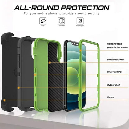 Armor Shockproof Phone Case For IPhone 17 16 15 14 13 12 11 Pro Max 14Plus XS XR Otter Case