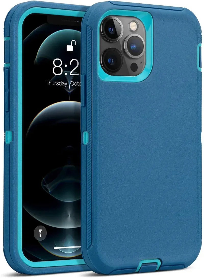 Armor Shockproof Phone Case For IPhone 17 16 15 14 13 12 11 Pro Max 14Plus XS XR Otter Case
