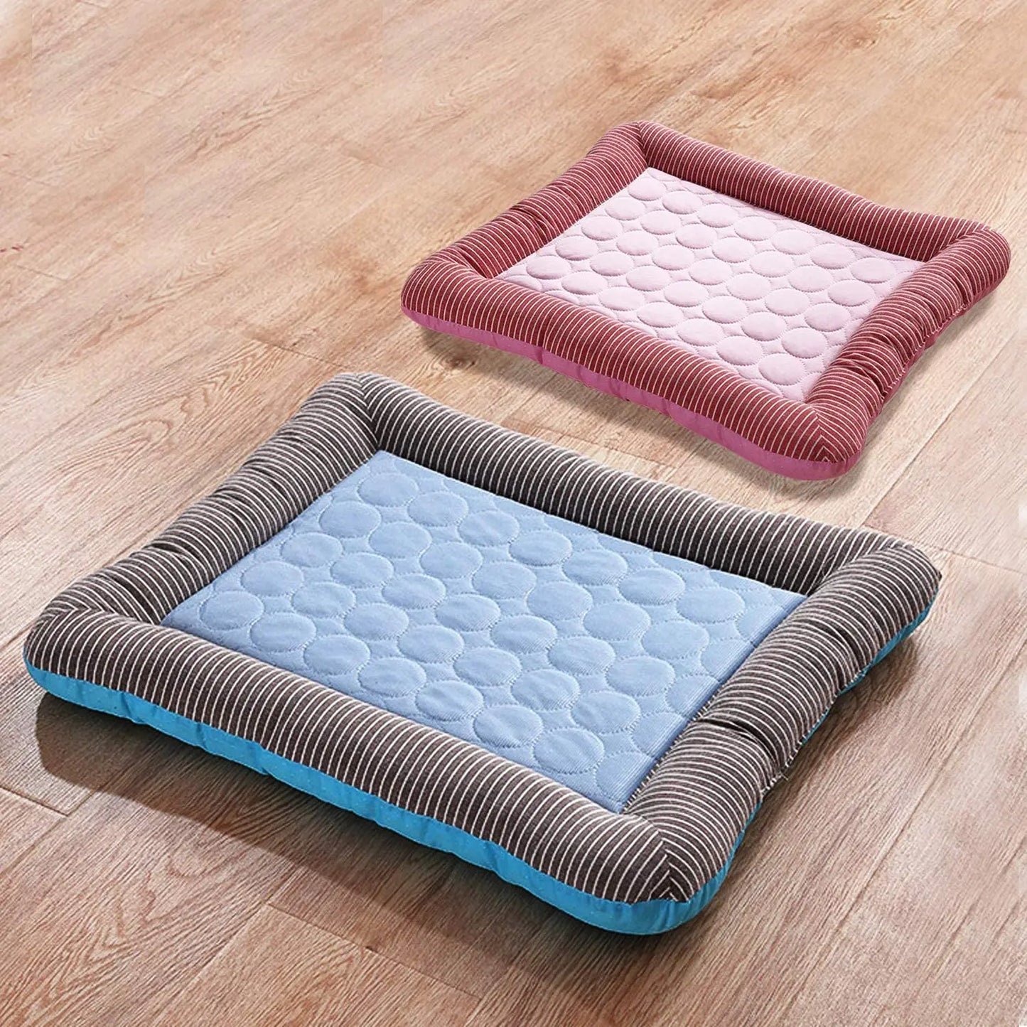 Pet Cooling Mat for Dogs & Cats – Breathable Ice Silk Pad, Machine Washable, S/M/L