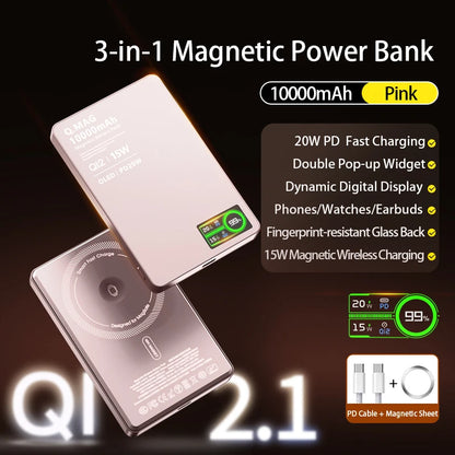Wireless Magnetic Powerbank Fast Charing